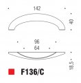Ручка скоба модерн COLOMBO DESIGN F136C-NM матовый черный 64 мм