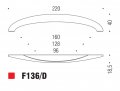 Ручка скоба модерн COLOMBO DESIGN F136D-CM матовый хром 96 мм