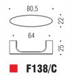 Ручка скоба модерн COLOMBO DESIGN F138C-CR полированный хром 64 мм