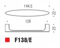 Ручка скоба модерн COLOMBO DESIGN F138E-CR полированный хром 128 мм