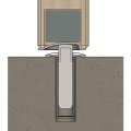 Упор магнитный автоматический скрытый FANTOM STANDART FNT0020 прозрачный