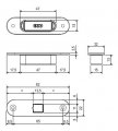 В02404.31.78 Ответная планка к замку TOUCH серый