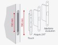 В06502.50.FM Замок межкомнатный с лицевой планкой WC AGB TOUCH матовый белый