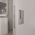 В30002.00.32+В06132.50.34 Ручка WAVE для распашных дверей WC (матовый хром)