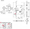 В30002.02.FM+B08981.50.FM Ручка AGB WAVE для раздвижных дверей с замком WC (белый)